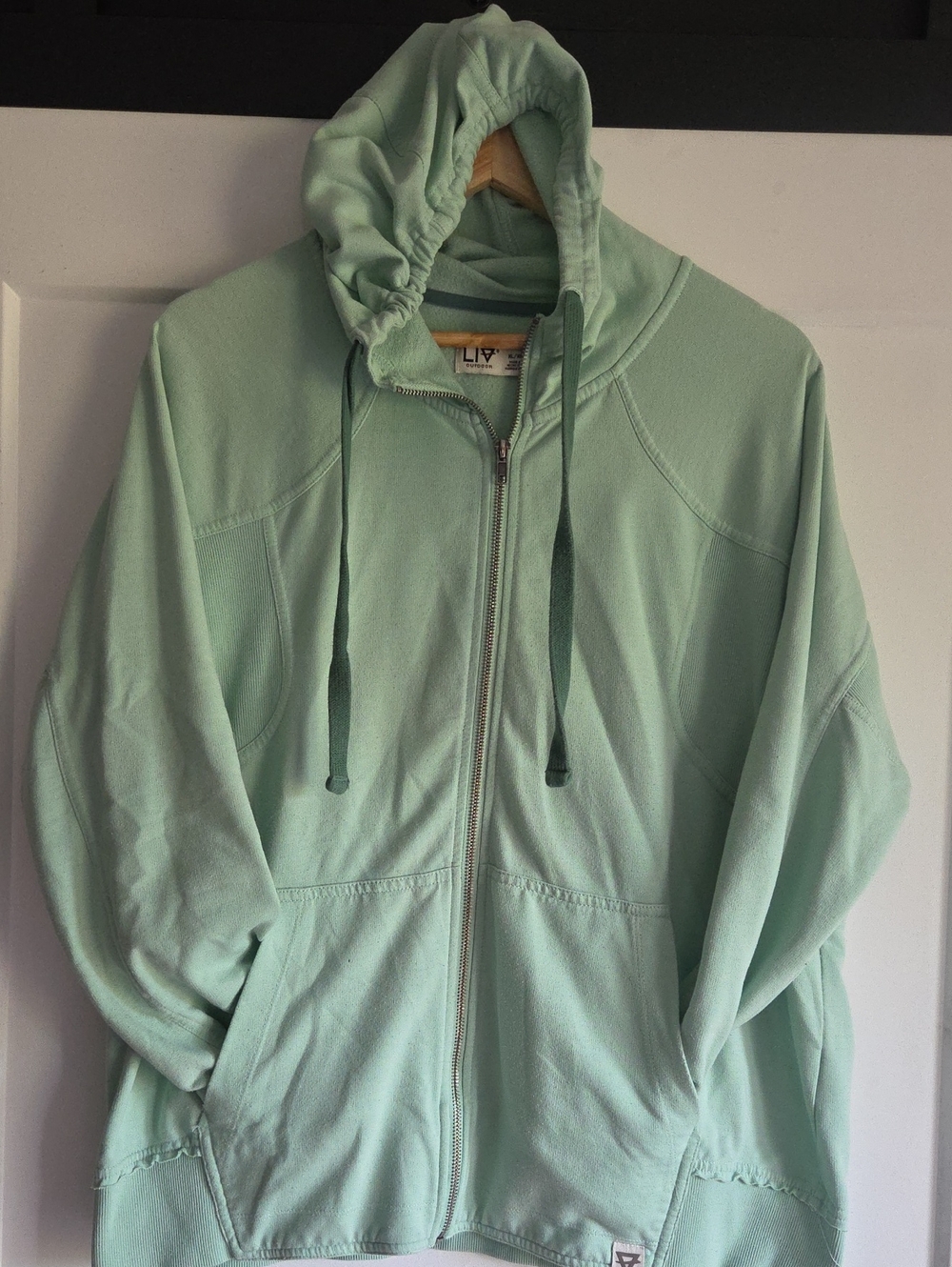LIV Mint Green Zip-Up Bomber Hoodie